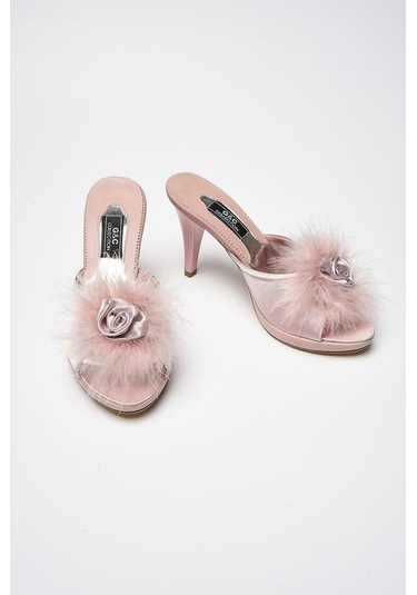 Gc Gül Aksesuarlı Platform Pnponlu Bayan Terlik Gc190 (272934997)