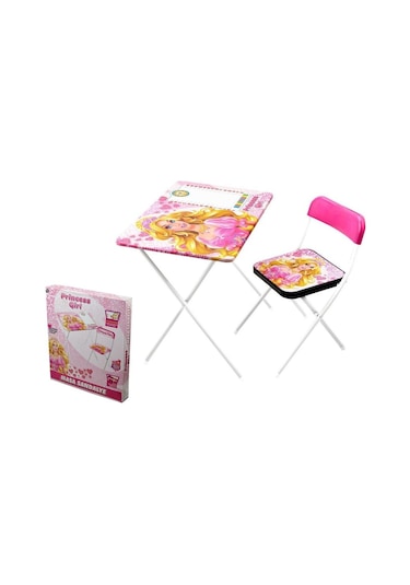 Beren Oyuncak Pirncess Gril  Katlanabilir Çocuk Ders Çalışma Masa