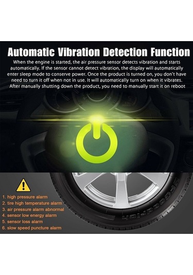 Didadodo Kablosuz Solar Tpms, Lastik Basıncı Ve Tuture İzleme Sistemi 4 Harici Sensör 4.3 L Renkli Ekran