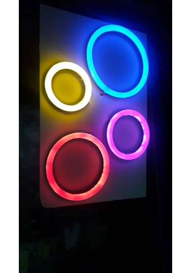 Universal Yuvarlak Angel Rgb 2'li Set 88 MM