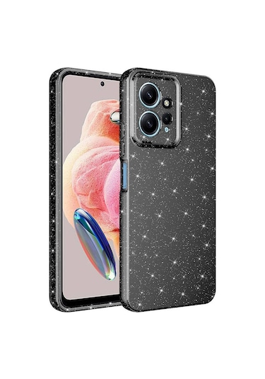 Xiaomi Redmi Note 12 4g Uyumlu Kılıf Kamera Korumalı Simli Lüks Koton Kapak
