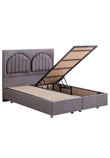 Setay Walter İkili Set, Walter Tek Kişilik Baza Başlık Seti - Antrasit 120 x 200