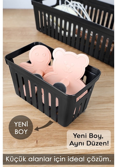 10 Parça Modüler Çekmece İçi Organizer Set - Banyo Mutfak Makyaj Aksesuar Ofis Düzenleyici Siyah