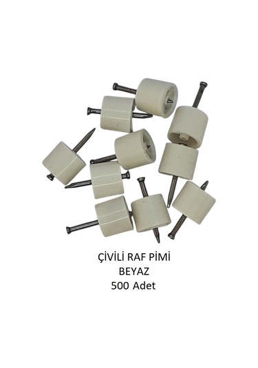 Çivili Raf Pimi Beyaz 500 Adet