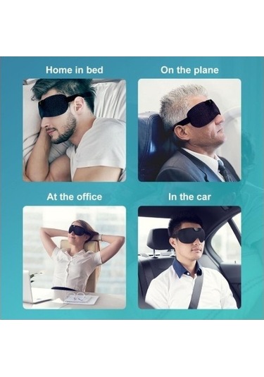 2 Adet Uyku Göz Bandı Uyumak İçin Göz Bantı Uyku Bandı Siyah