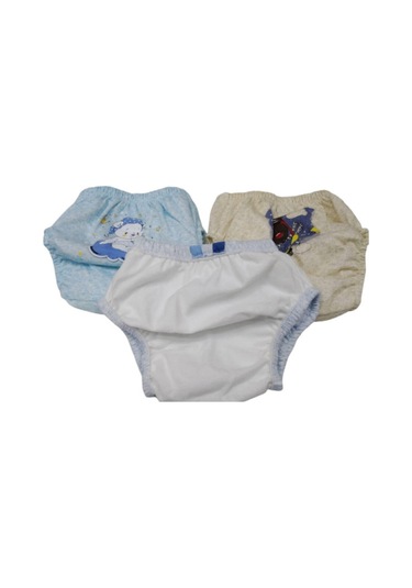 Erkek Çocuk Beyaz Su Geçirmez Yıldız Desenli Alıştırma Külodu