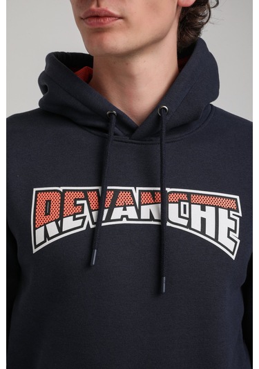 Kapüşonlu Lacivert Slim Fit Hoodie 23fwm64058 Lacivert