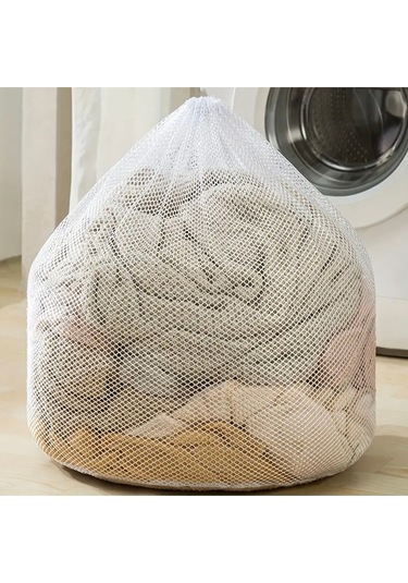 40x60 Cm Delikli Çamaşır Yıkama Filesi Beyaz File Torba Sütyen & İç Çamaşırı Koruma Filesi Beyaz