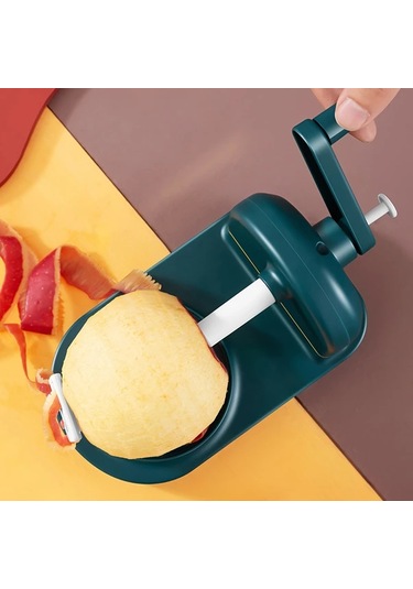 Honeybeeshop Deep Green Manuel Meyve Soyucu - Paslanmaz Çelik Ayarlanabilir Bıçaklı, Ergonomik Sap Koyu Yeşil