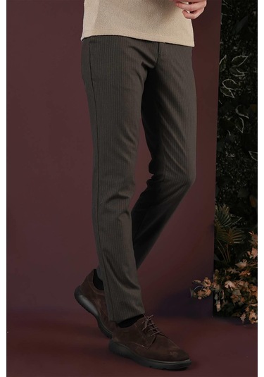 Efor P 1136 Slim Fit Kahve Klasik Pantolon Kahverengi