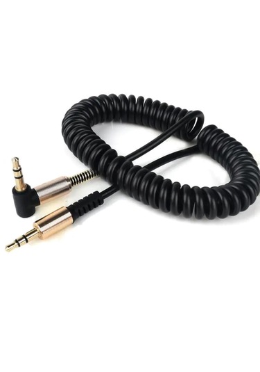 Altın Uçlu Araç Müzik Ses Kablosu Stereo Aux Kablo 1 Mt - 3.5mm