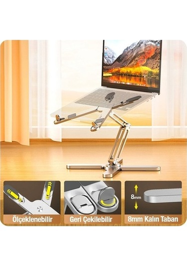 Diğer Mc N86 Katlanabilir 360 Dön. Masaüstü Laptop Standı Pratik Kullanım İçin Tasarlandı