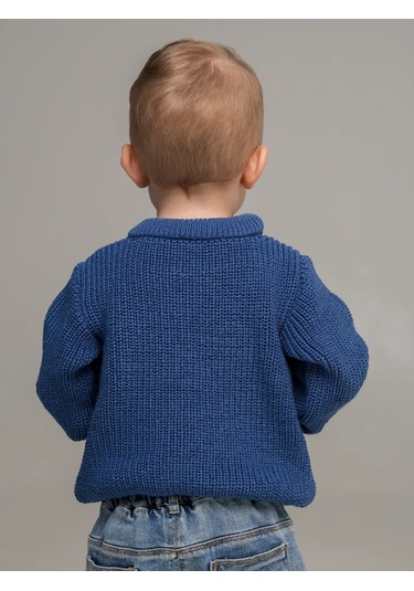 Djaza Kids Çocuklar İçin Örme Oversize Kazak 241271965 Mavi