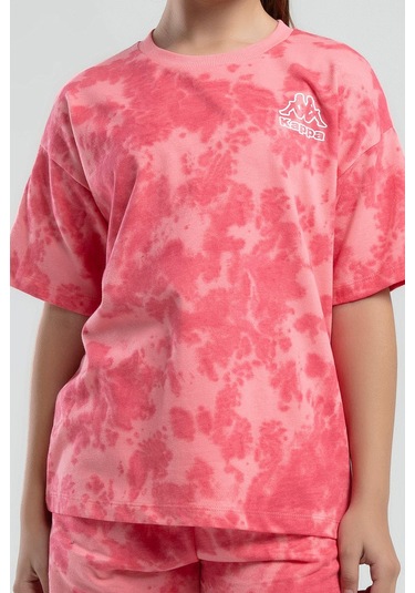 Kappa 362415 Kız Çocuk Tie-dye Şort Bermuda Pijama Takım Pembe