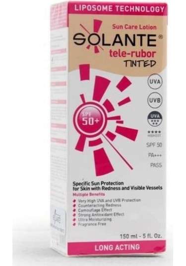 Solante Tele-Rubor Tinted Güneş Losyonu SPF50+ 150 ML