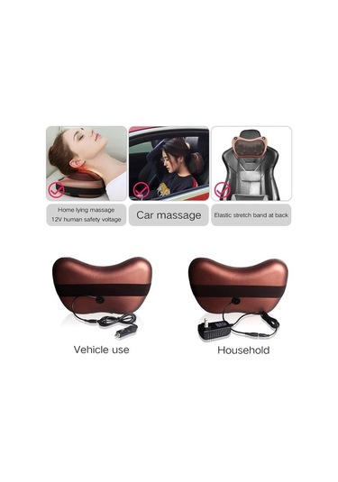 4 Kafalı Siyah Ab Tak Boyun Masaj Yastığı Shiatsu Servikal Yastık Masaj Isı Elektrikli Isıtma Geri Bel Yastığı Rulo Kafalık Arabalar Için Seyahat Gg6chf Çok Renkli