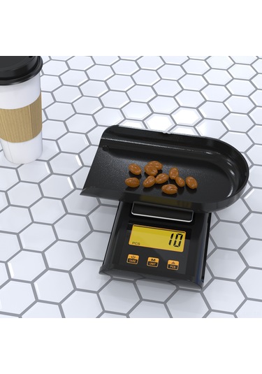 Mufunye 0.01g Hassas Mutfak Terazisi - 500g Kapasiteli, Taşınabilir, Tare Ve Sayım Fonksiyonlu Siyah