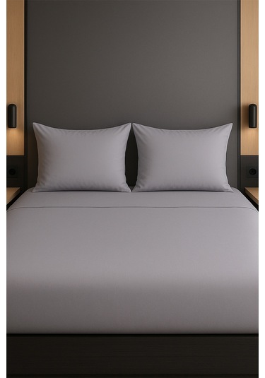 Tek Kişilik Nevresim Takımı Gri %100 Pamuk Gri