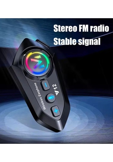 Bfs Y12 Motor Kask Kulaklık Rgb Modlu Radyolu Motosiklet Kulaklık 5.3 Bluetooth Intercom