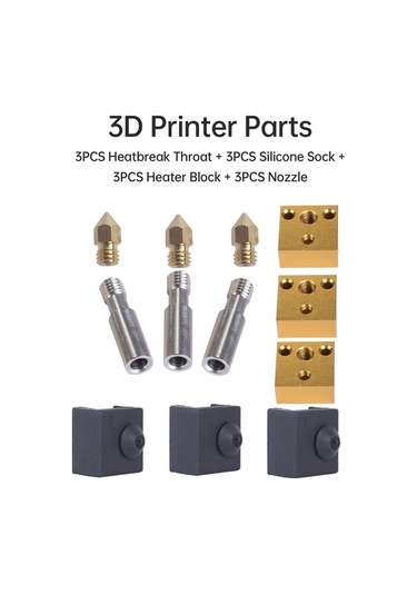 Pazly 3d Yazıcı Parçaları Isı Kırma Boğazı + Silikon Çorap Çok Renkli Seçenekli