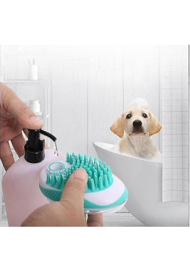Pet Tarak Fırçalar Pet Banyo Fırça Köpek Masaj Fırçası Evrensel Banyo Fırçası Temizlik Malzemeleri Güzellik Yeşil