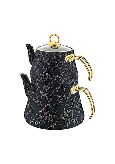 8204 M Çaydanlık Altın - Siyah