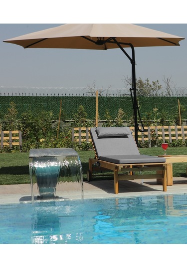 Dekosoy Şezlong Minderi Gri