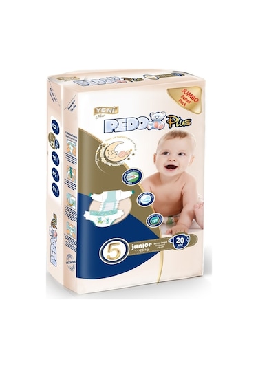 Pedo Plus Bebek Bezi Beden:5 11-25kg Junior 20 Adet Jumbo Pk