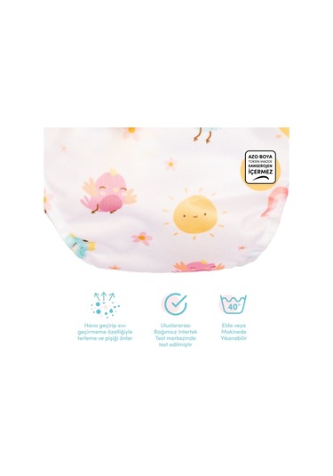 Sevi Bebe Lüks Bebek Alıştırma Külodu Kuş Desenli 1 No 10-15 Kg