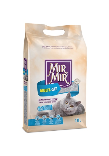 Mır Mır Multicat Çok Kedili Aile için Kedi Kumu 2 x 10 L