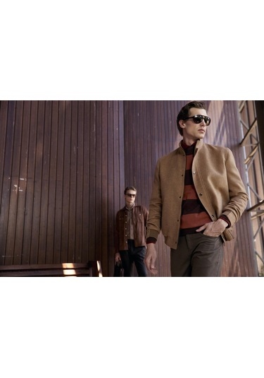 Erkek Bisiklet Yaka Triko %100 Pamuk Kahve 3774 Kahverengi