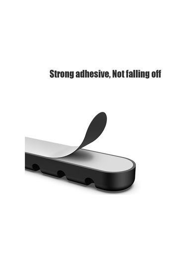 Gajeena Siyah Silikon Kablolu Düzenleyici, 4 Delikli Masa Üstü Kablo Tutucu, Ofis Ve Ev İçin Dayanıklı Yapışkan Kablo Yöneticisi