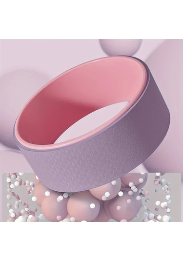 Elmpaly Mor Yoga Tekerleği - Sırt Esnekliğini Artırır, 80 Kg Destek, Menekşe Mor