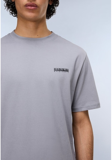 Napapijri S-small Box Ss Erkek T-shirt-31966 Açık Gri