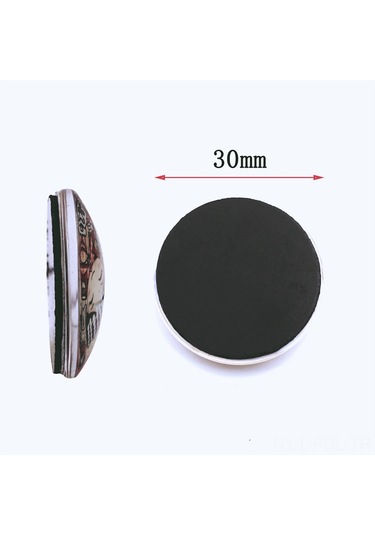 Padalink Kafa Figürü Zaman Taşlı Modern Manyetik Cam Buzdolabı Sticker 30mm Özel Tasarım Ev Dekorasyon Jy001966-10 Gümüş