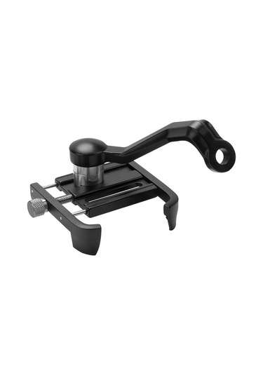 Agr03 K07 Alüminyum Alaşımlı 360 Dönen Motosiklet Cep Telefonu Tutucu Standı - Siyah