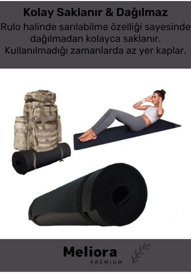 Su Geçirmez Konfor Modeli Taşıma Askılı Çift Taraflı Kamp Zemin Çadır Uyku Matı Siyah Yer Minderi Çok Renkli