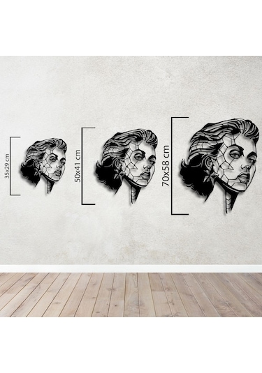 Parçalanmış Güzellik Metal Duvar Dekoru