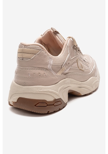 Luvishoes Letty Bej Baskı Fileli Kadın Spor Ayakkabı Bej