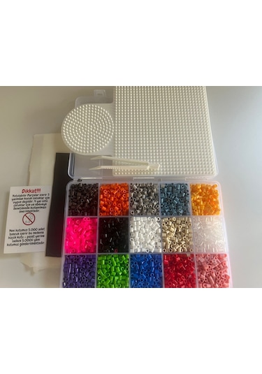 Ütü ile Yapışan Boncuk Seti Dizme Kalıbı + Cımbız 5000'li
