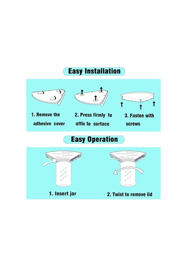 Suofeng Paslanmaz Çelik Alttan Kurulu Açıcı - Kavanoz Ve Şişe Kapaklarını Kolay Açar Gümüş