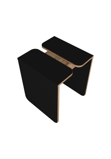 Dekorister Gieza Yan Sehpa Siyah-atlantikçam