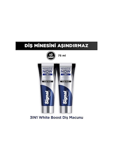 Signal White Now Diş Macunu 3 İn 1 White Boost 75 Ml X2