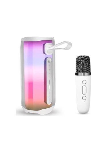 Newface Pluse 5 Mikrofonlu Rgb Kablosuz Hoparlör Semeglbl - 55 - Beyaz