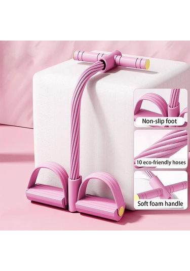 Suntek Omuz Kol Bel Için Pedal Direnç Bandı Çok İşlevli Pembe