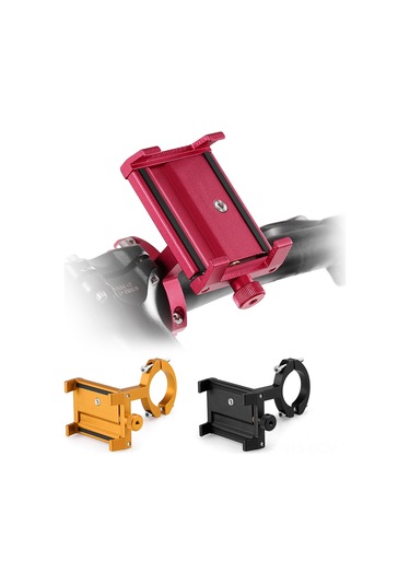 Qingmipy Alüminyum Alloy Bisiklet Telefon Tutucu, 6.2-10cm Genişlik Ayarı, Sert Yollarda Sabit Tutma, Kolye Klembi İle Evrensel Uyum, Turuncu Renk