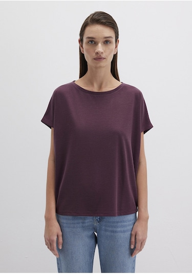 Mavi - Lux Touch Tencel Tm Modal Bordo Basic Tişört 167245-70421 Bordo