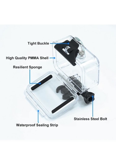 Dji Osmo Action 3/4/5 Uyumlu Su Geçirmez Kılıf Housing