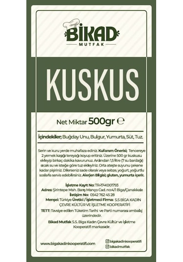 El Yapımı Kuskus 500 Gr.