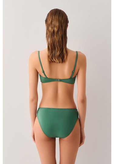 Suwen Metal Aksesuarlı Straplez Bikini Üst Sbn25540c1060 Olive